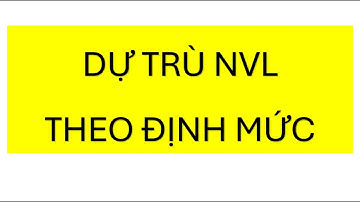 Dự trù nguyên vật liệu (NVL) theo định mức