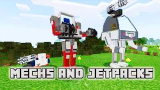 Mech and jetpacks MOD Minecraft bedrock edition | review video ( best Minecraft mod ) screenshot 3