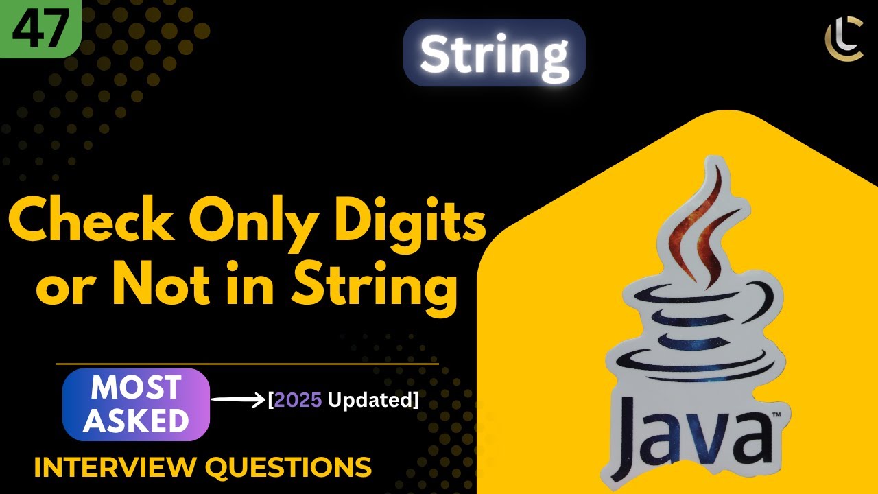 Java Containes Vitgets Check if String Contains Only Digits in Java | - YouTube