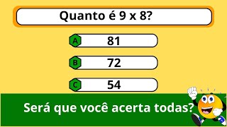 Você é BOM na tabuada? #quiz #quizz #quiztime #tabuadafacil #tabuadadi