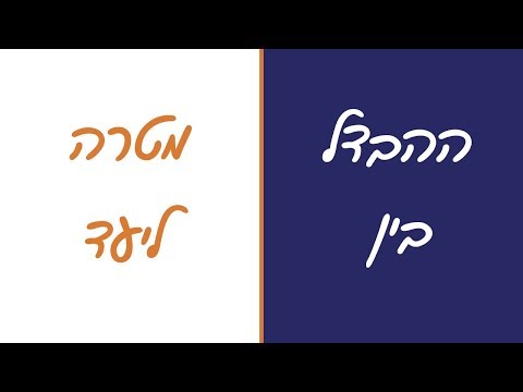 וִידֵאוֹ: מה ההבדל בין יעד הוראה ליעד התנהגותי?