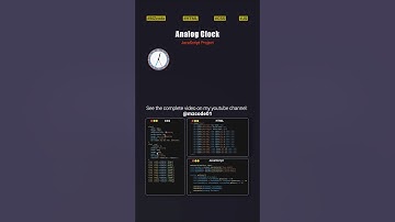 How to Make Analog Clock ⏰️ Using HTML CSS JAVASCRIPT  #CSS #HTML #JAVASCRIPT #coding #shorts #viral