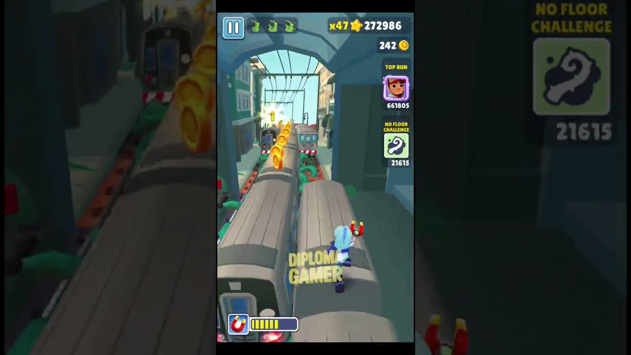 Diplomagamer vs. The Impossible! 🚫 Floor + 🌿 Plants. Watch the madness! #subwaysurfers @diplomagamer