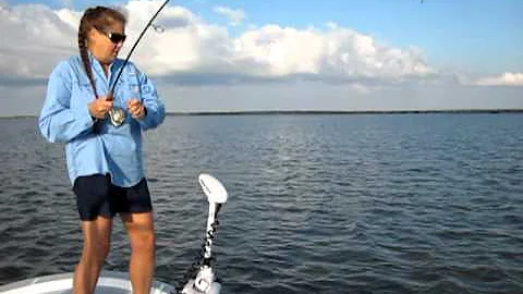 Cindy's redfish with Capt. Gilbert Vela