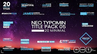 After Effects: Typomin Title Pack 05 MOGRT