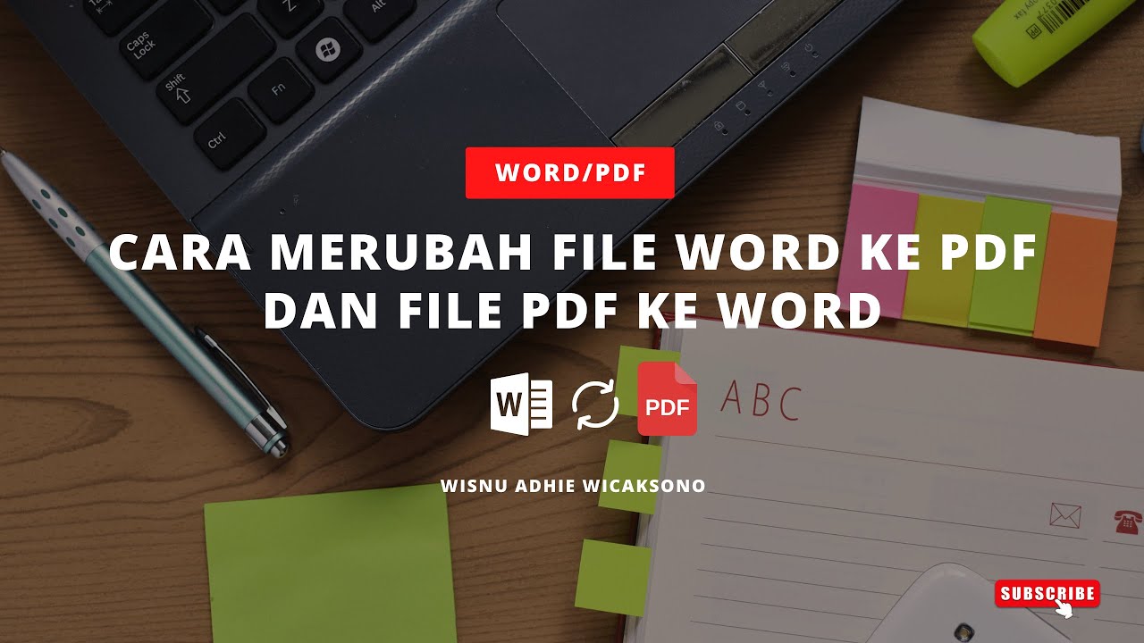 Cara merubah file word ke pdf dan file pdf ke word termudah youtube