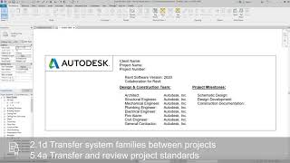 Transfer Project Standards - Autodesk Certified Professional: Revit for Architectural Design Exam