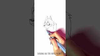 🐺 Loona from Helluva Boss (Hazbin Hotel)✏️Drawing for Aspiring Artists🖤#shorts #drawing #RavlykArt
