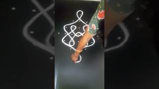 Sikkukolam using 7*1 dots #shortsfeed #muggulu #dialyrangoli #Tamilan tips channel