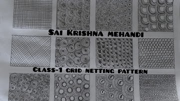 tutorial -1, filler elements for intricate mehndi design || learn grid || netting pattern