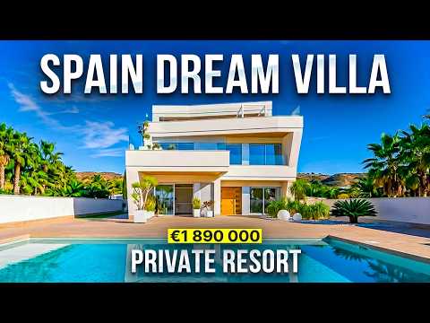 Spain Luxury Living 🇪🇸 Modern Villa with Sea Views & Solarium 😳 Private Elevator
