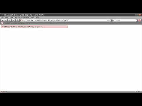 PHP Tutorial: YouTube API Signature [part 00]