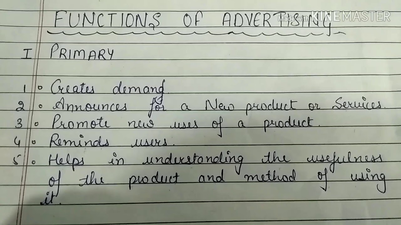 #1 ADVERTISING : Meaning , scope and function - YouTube