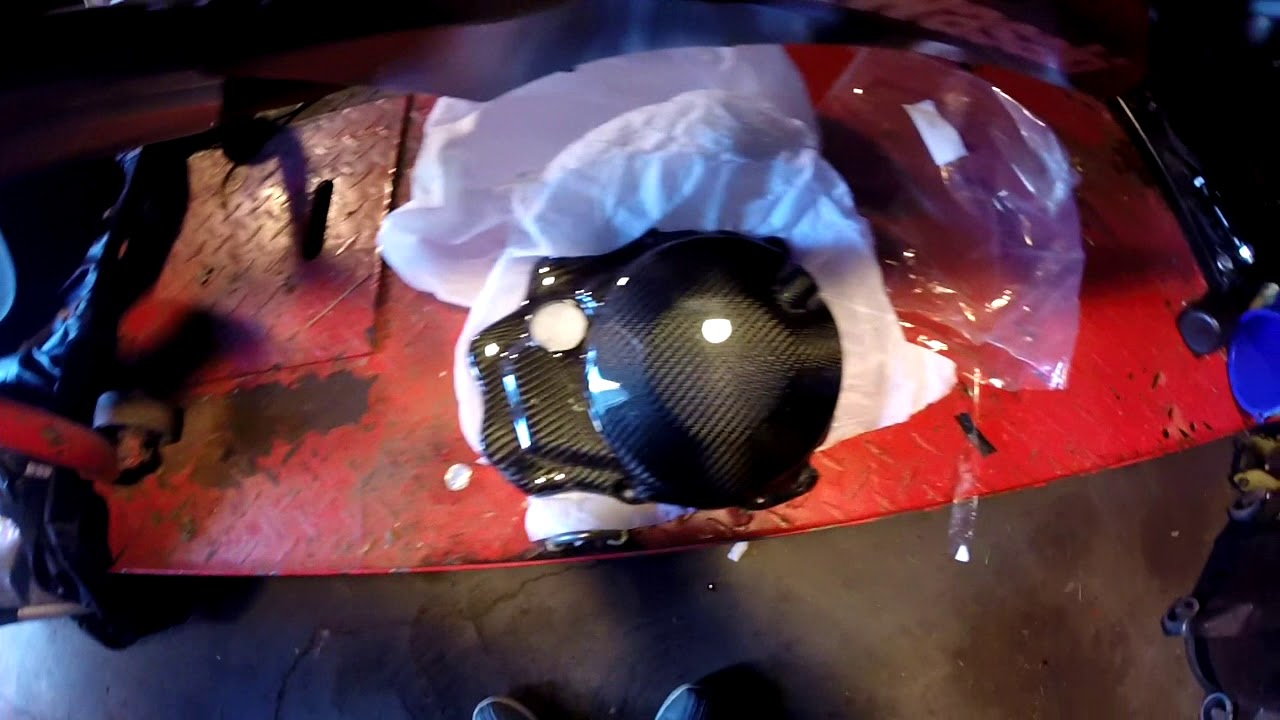 Carbon Fiber Clutch Cover Install motorcycles for sale