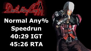 Devil May Cry Normal Any% Speedrun - 45:26 RTA 40:29 IGT