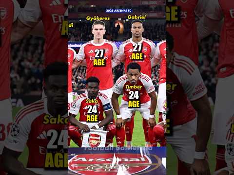 Arsenal squad vs Atletico Madrid (4-0) Champions League 25/26🔥How Old?🤔#footballshorts #ucl