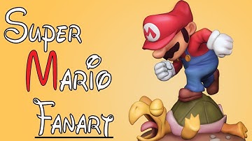 Super Mario Miniature Fanart - ZBrush Photoshop