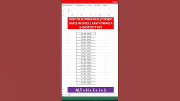🚀Master Excel: Automatically Insert Dates with Simple Formulas & Shortcuts! #exceltips #exceltricks