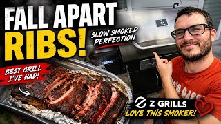 Let’s slow smoke fall apart ribs on my NEW “Z Grills Smoker”🔥 I Love My Z Grill! #zgrillsmoker #bbq 