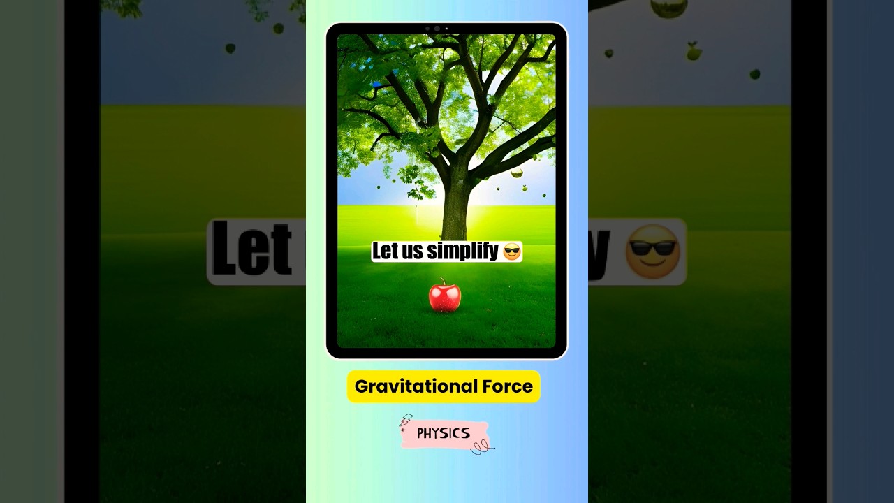 Force Of Gravity Or Gravitational Force With Example #shorts