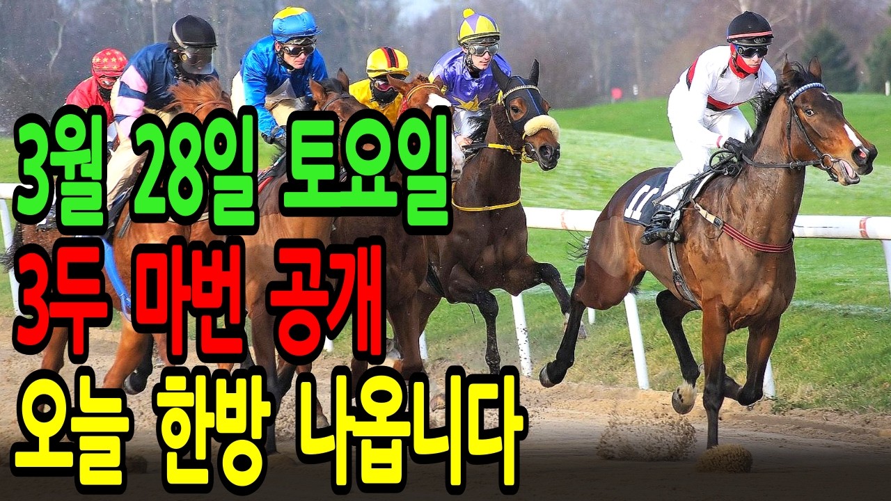 3월 28일 토요일 경마~"아무도 모르는 '이 말'로 오늘 제대로 한방 터집니다"ㅣ승전경마 전문가의 이변 포착 l 경마 l 경마예상 l 코리아레이스 l 검빛경마 ㅣ경마정보