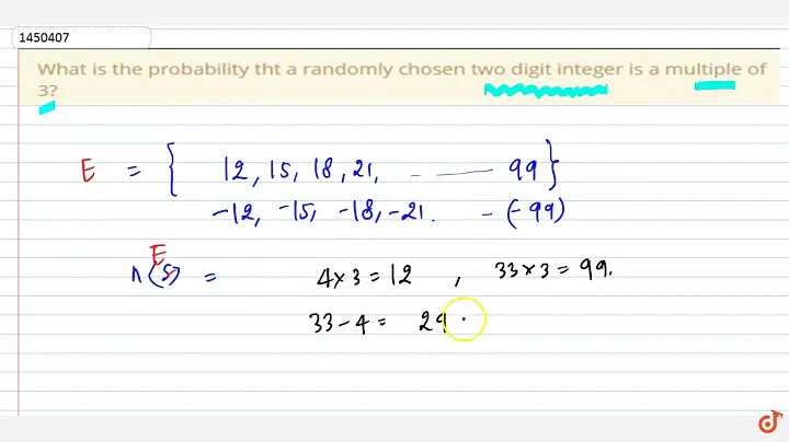 "What is the probability tht a randomly chosen two   digit integer is a multiple of 3?"