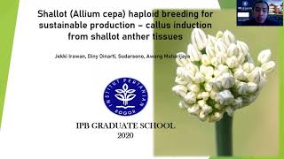 Shallot (Allium cepa) haploid breeding for sustainable production - callus induction from .....