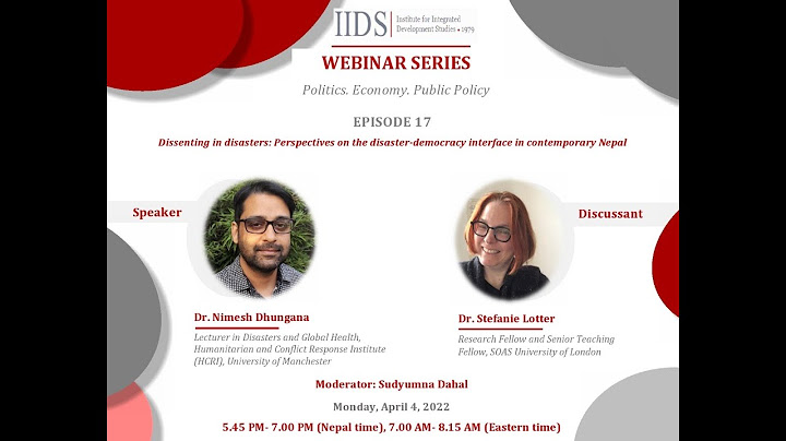 Episode 17_IIDS Webinar Series on Politics, Economy and Public Policy