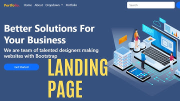How to create landing page using html , css , bootstrap
