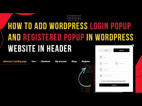 How to add wordpress login popup and registered popup into website Header || elementor