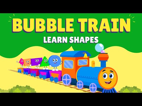 Bubble The Train On A Shapes Ride | Learn Shapes With Bubble The Train | Bubble Kidz