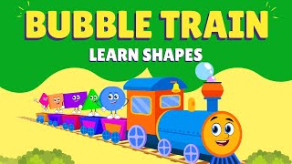 Bubble The Train On A Shapes Ride | Learn Shapes With Bubble The Train | Bubble Kidz