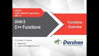 3.01 - C++ Functions Overview