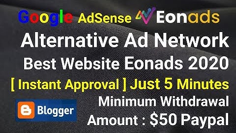 Google AdSense Alternative Ad Network The Best Website  Eonads Instant Approval Just 5 Minutes