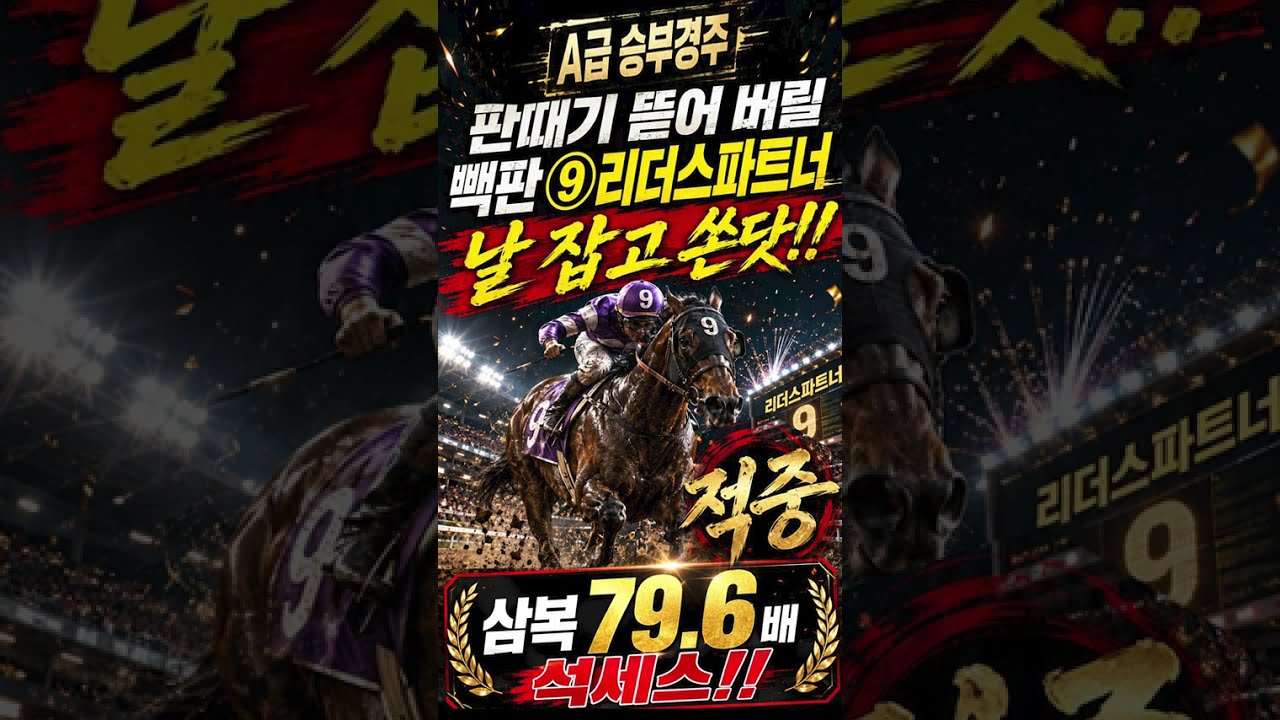 [서울3R] A급 승부   판때기 뜯어 버릴 빽판 ⑨리더스파트너, 날 잡고 쏜닷!! 삼복 79.6배 석세스!!