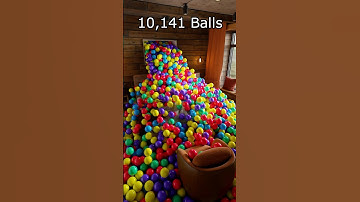 Bed filled with over 10k balls 🔥 intense blender simulation #blenderanimation #blender3d