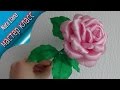 Интерьерная роза из атласной ленты. Мастер класс от Nata Liana / DIY ribbon rose