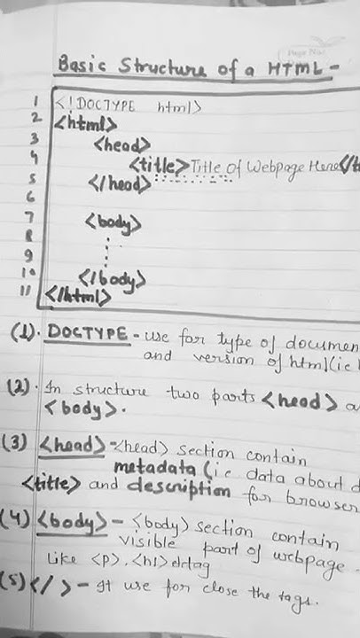 basic structure of html || html5 Basic Structure || HTML5 for beginners ...