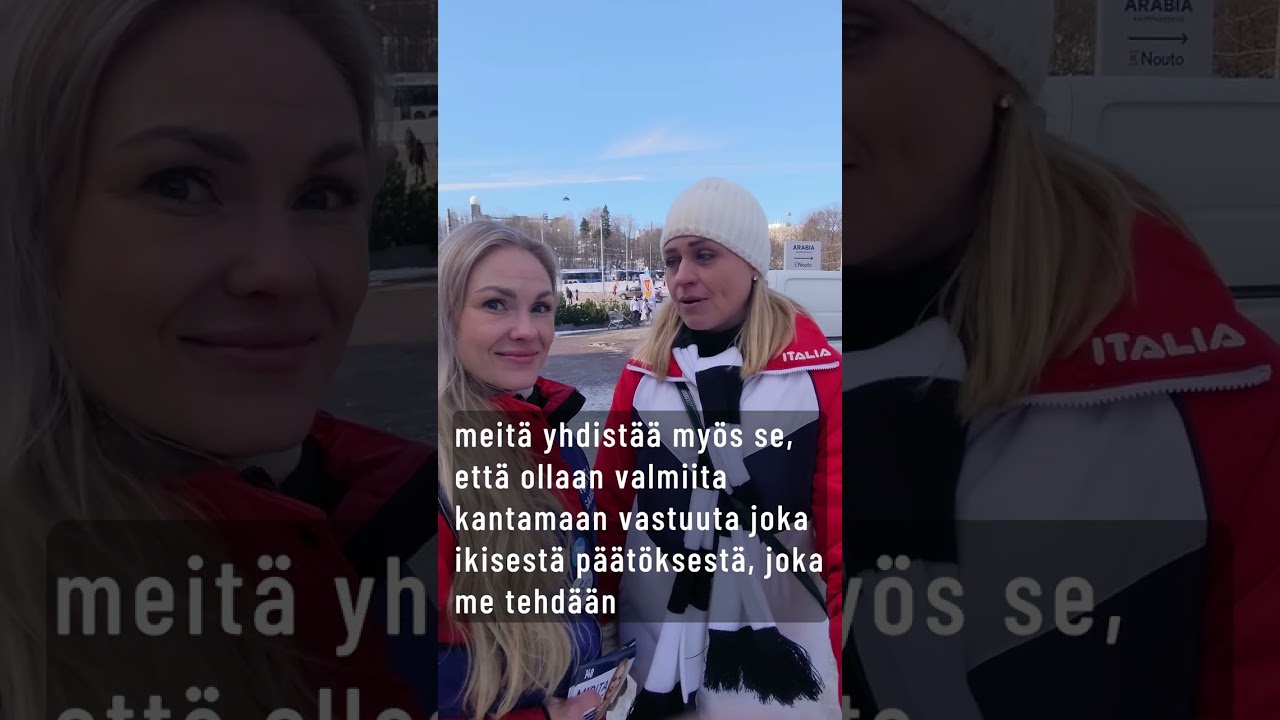 Mirita Saxberg ja Elina Valtonen vaalityössä