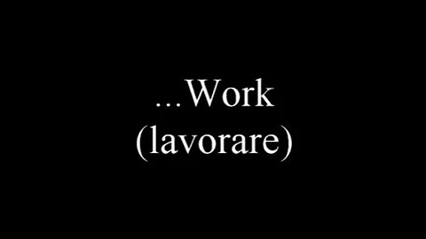 Che cos'è il work?