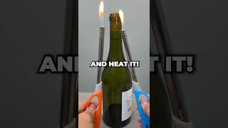 Glass bottle opening idea by using lighter #shorts