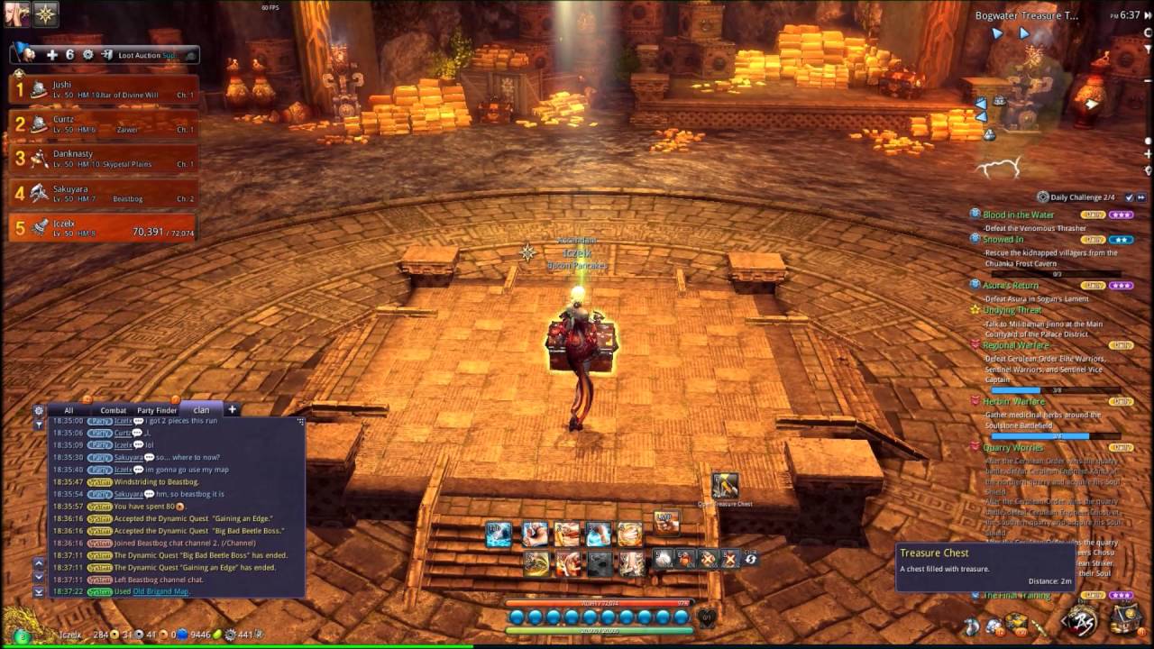 Blade and Soul - Bogwater Treasure Trove via Old Brigand Map & Beast Bog Key