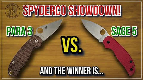 Battle of the Blades: Spyderco Para 3 vs Sage 5!