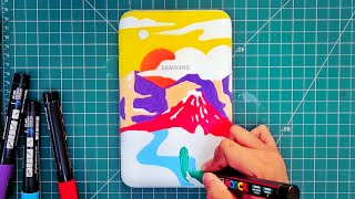 Customizing Samsung Tablet with Posca Pens #deeplifeshorts #youtubeshorts