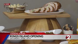 Previewing the food options at Kings Island