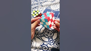 Checkerboard pattern on penrose cube #rubikscube #penrose #cube #shorts #viral #trending #pattern