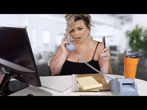 ASMR Sweet Receptionist Roleplay (typing sounds, soft spoken, writing, phone calls)