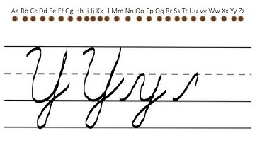 Cursive Letters Video Tutorials (28 of 33) Y y