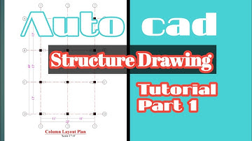 How to Create Column Layout Plan in  Autocad  Structure Drawing Part 1