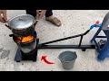 DIY cooking stove burning waste oil, used cooking oil - simple and effective